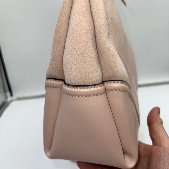 Michael Kors Nicole Blush Suede and Leather Rose Gold Hardware NWT Shoulder Bag - Picture 5 of 14